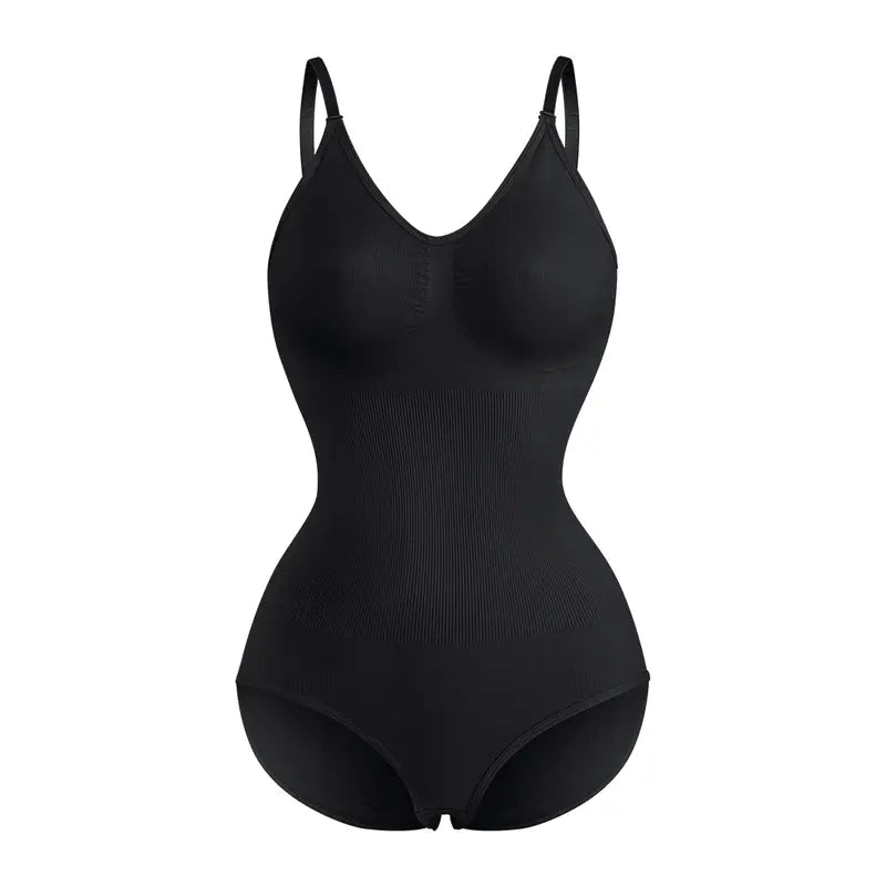 "Women's V-Neck Tummy Control Shapewear Bodysuit for Body Shaping and Hip Lift"