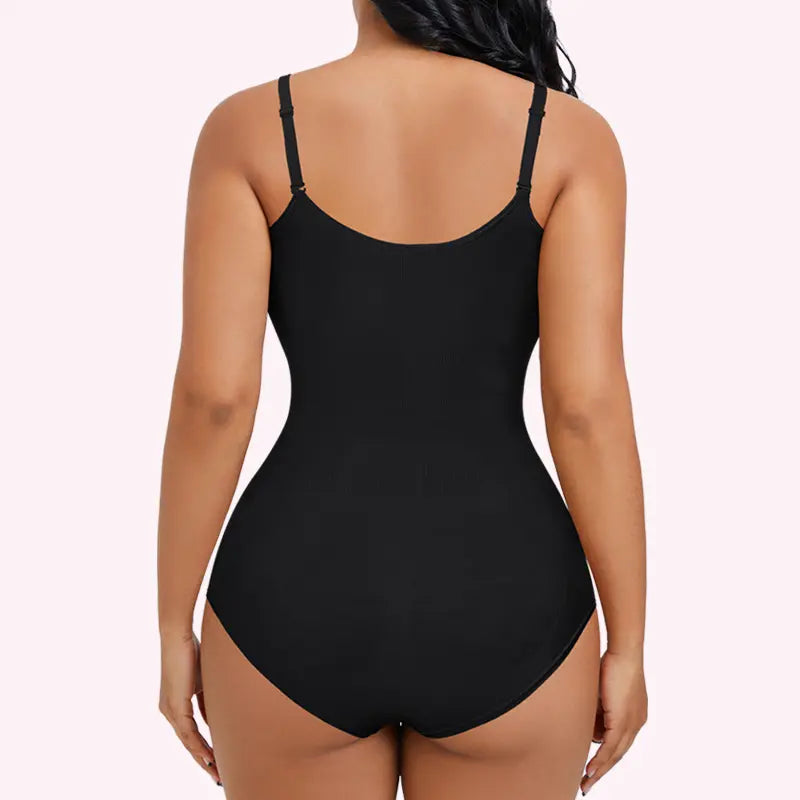 "Women's V-Neck Tummy Control Shapewear Bodysuit for Body Shaping and Hip Lift"